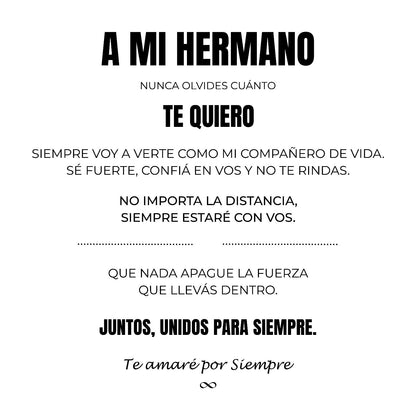 A MI HERMANO | SIEMPRE UNIDOS | PULSERA DE CUERO