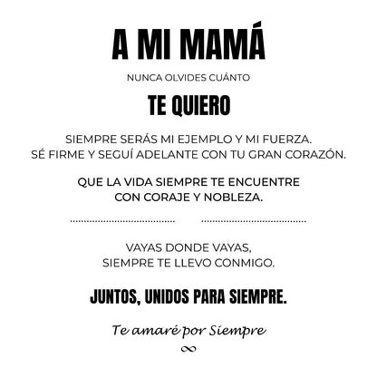A MI MAMÁ | SIEMPRE UNIDAS | PULSERA CORAZON