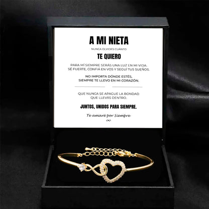 A MI NIETA | SIEMPRE UNIDAS | PULSERA CORAZON